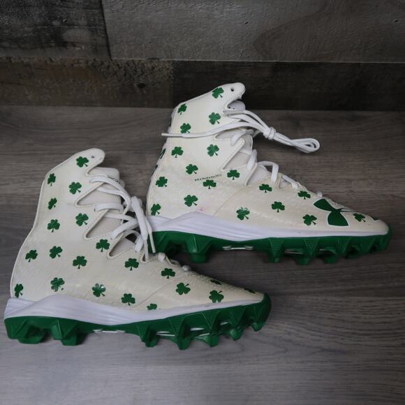 Under Armour Size 3y Cleats Clutch Fit Highlight Clover Shamrock - Picture 5 of 8